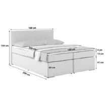 Posteľ Boxspring Nero Pl: 160/200cm, Modrá